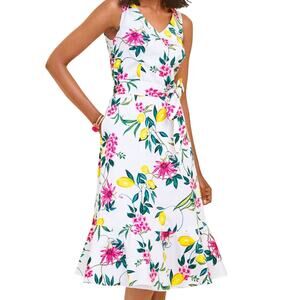 Lively Lemon Fit & Flare Dress rsvp by Talbots Spring Summer MIDI Cottagecore